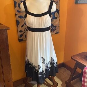 Black & White Formal Chiffon Dress